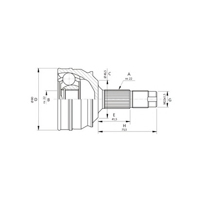 Foto Gelenksatz, Antriebswelle OPEN PARTS CVJ522410