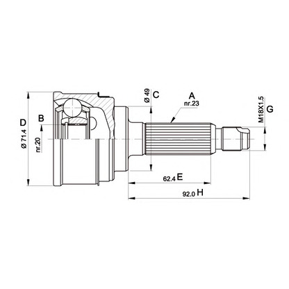 Zdjęcie Zestaw przegubu, półoż napędowa OPEN PARTS CVJ534910