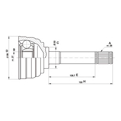 Фото Шарнирный комплект, приводной вал OPEN PARTS CVJ556410