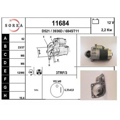 Foto Motor de arranque EAI 11684