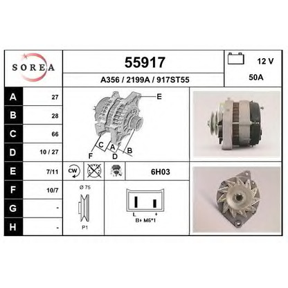 Zdjęcie Alternator EAI 55917