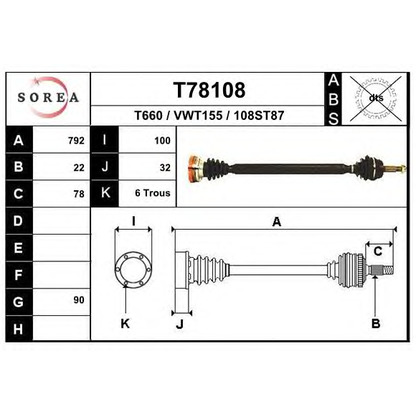 Foto Antriebswelle EAI T78108