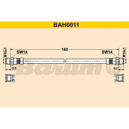 Zdjęcie Przewód hamulcowy elastyczny BARUM BAH0011