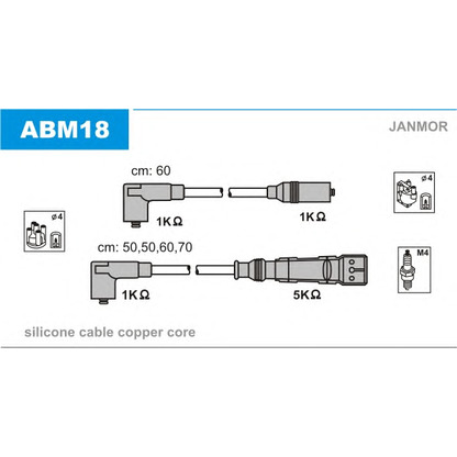 Photo Ignition Cable Kit JANMOR ABM18