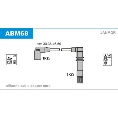 Photo Kit de câbles d'allumage JANMOR ABM68