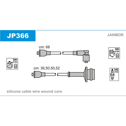 Foto Zündleitungssatz JANMOR JP366