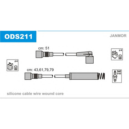Photo Kit de câbles d'allumage JANMOR ODS211