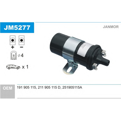 Photo Ignition Coil JANMOR JM5277