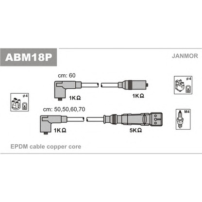 Photo Ignition Cable Kit JANMOR ABM18P