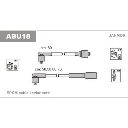 Photo Kit de câbles d'allumage JANMOR ABU18
