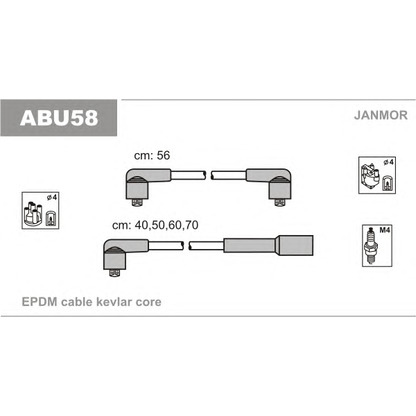 Photo Ignition Cable Kit JANMOR ABU58