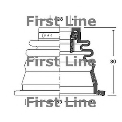 Zdjęcie Zestaw osłon, półoż napędowa FIRST LINE FCB2650