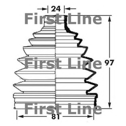 Zdjęcie Zestaw osłon, półoż napędowa FIRST LINE FCB6010