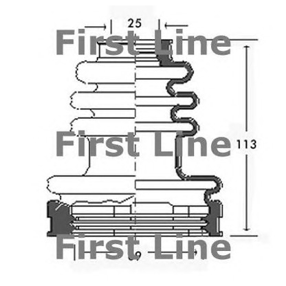 Фото Комплект пылника, приводной вал FIRST LINE FCB2524