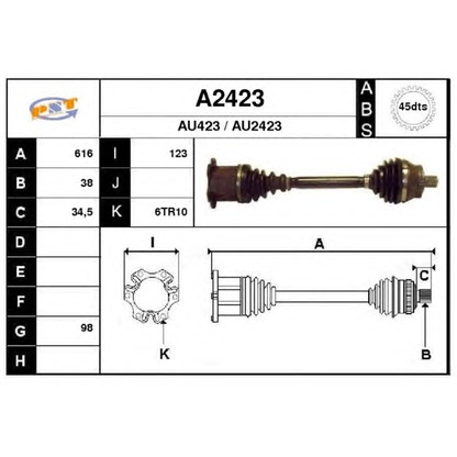 Foto Albero motore/Semiasse SNRA A2423