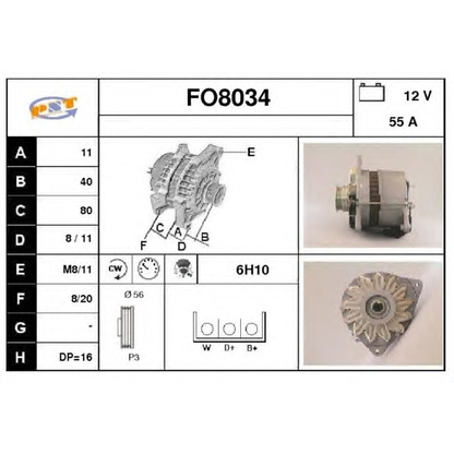 Zdjęcie Alternator SNRA FO8034