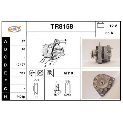 Photo Alternator SNRA TR8158