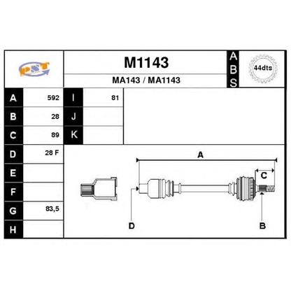 Zdjęcie Wał napędowy SNRA M1143