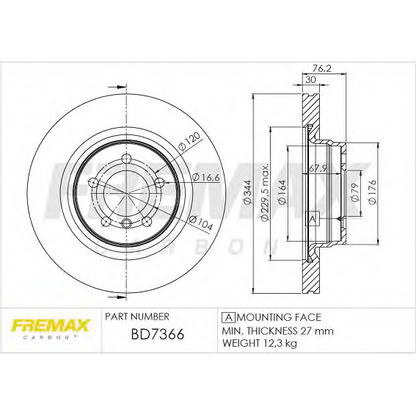 Foto Disco  freno FREMAX BD7366