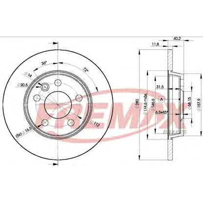 Zdjęcie Tarcza hamulcowa FREMAX BD3111