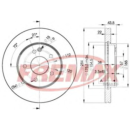 Photo Disque de frein FREMAX BD3182