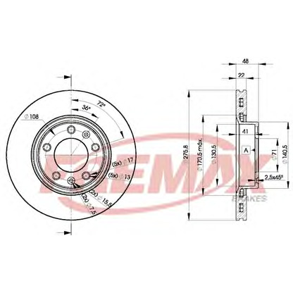 Фото Тормозной диск FREMAX BD7322