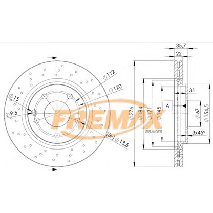 Photo Brake Disc FREMAX BD0115