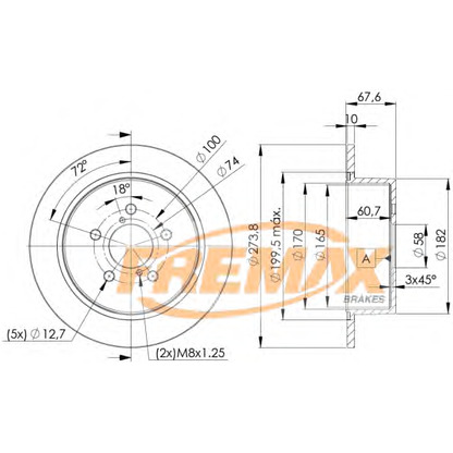 Фото Тормозной диск FREMAX BD7033