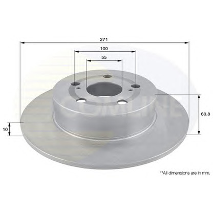 Photo Disque de frein COMLINE ADC01108