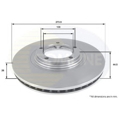 Photo Brake Disc COMLINE ADC1062V