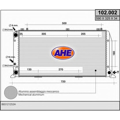 Foto Kühler, Motorkühlung AHE 102002