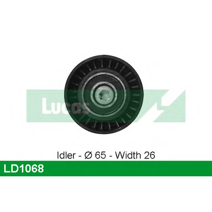 Photo Deflection/Guide Pulley, timing belt LUCAS LD1068
