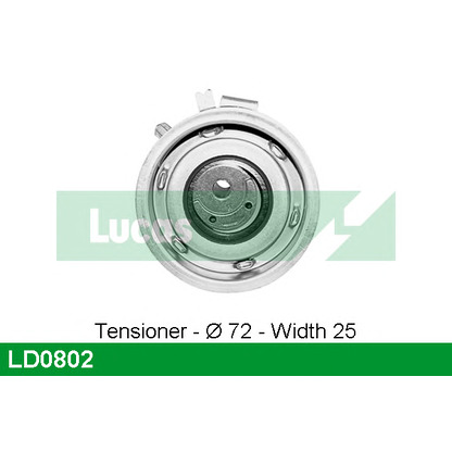 Photo Tensioner Pulley, timing belt LUCAS LD0802