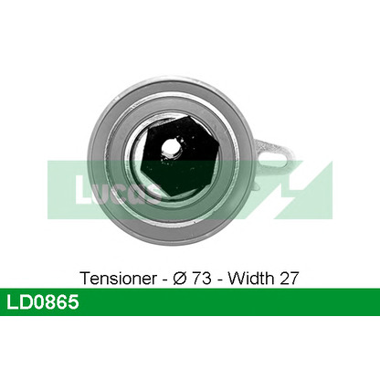 Photo Tensioner Pulley, timing belt LUCAS LD0865