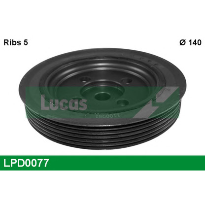 Photo Belt Pulley, crankshaft LUCAS LPD0077