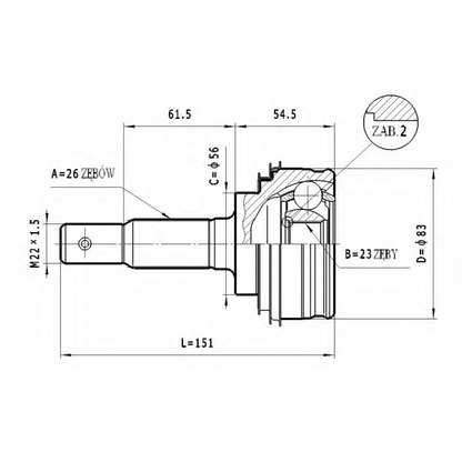 Photo Joint Kit, drive shaft STATIM C594