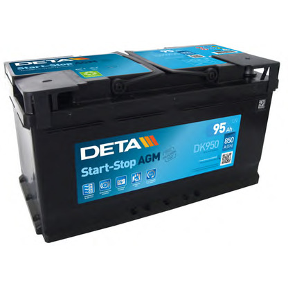 Фото Стартерная аккумуляторная батарея; Стартерная аккумуляторная батарея DETA DK950