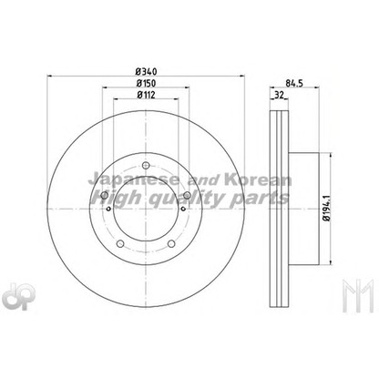 Zdjęcie Tarcza hamulcowa ASHUKI T60345