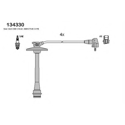 Foto Kit cavi accensione HITACHI (Hüco) 134330