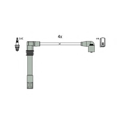 Foto Zündleitungssatz HITACHI (Hüco) 134783