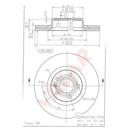 Photo Brake Disc VILLAR 6281776