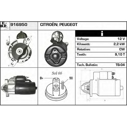 Foto Motorino d'avviamento EDR 916950