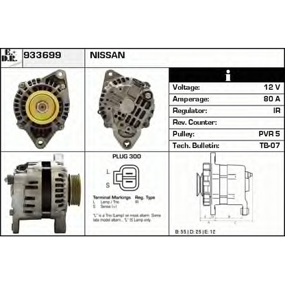 Zdjęcie Alternator EDR 933699