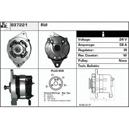 Zdjęcie Alternator EDR 937221