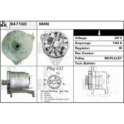 Foto Alternador EDR 947160