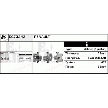 Photo Étrier de frein EDR DC73242