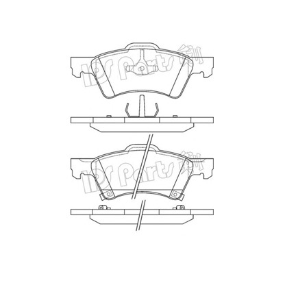 Foto Bremsbelagsatz, Scheibenbremse IPS Parts IBD1090