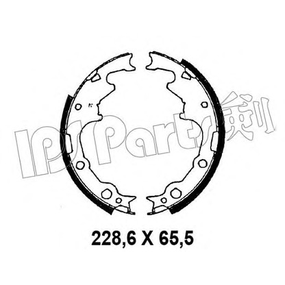 Zdjęcie Zesatw szczęk hamulcowych IPS Parts IBL4056