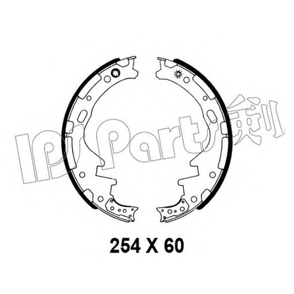 Foto Juego de zapatas de frenos IPS Parts IBL4136