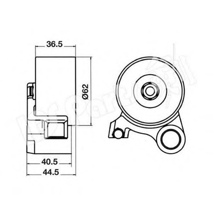 Photo Tensioner Pulley, timing belt IPS Parts ITB6221
